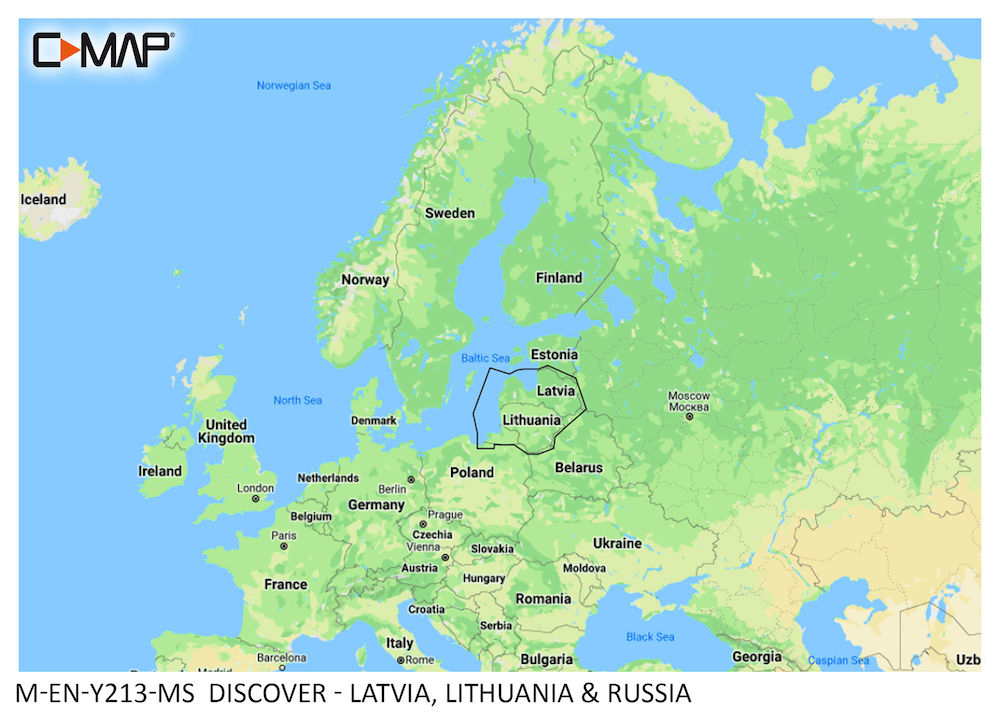 C-MAP® DISCOVER™ - Latvia, Lithuania & Russia