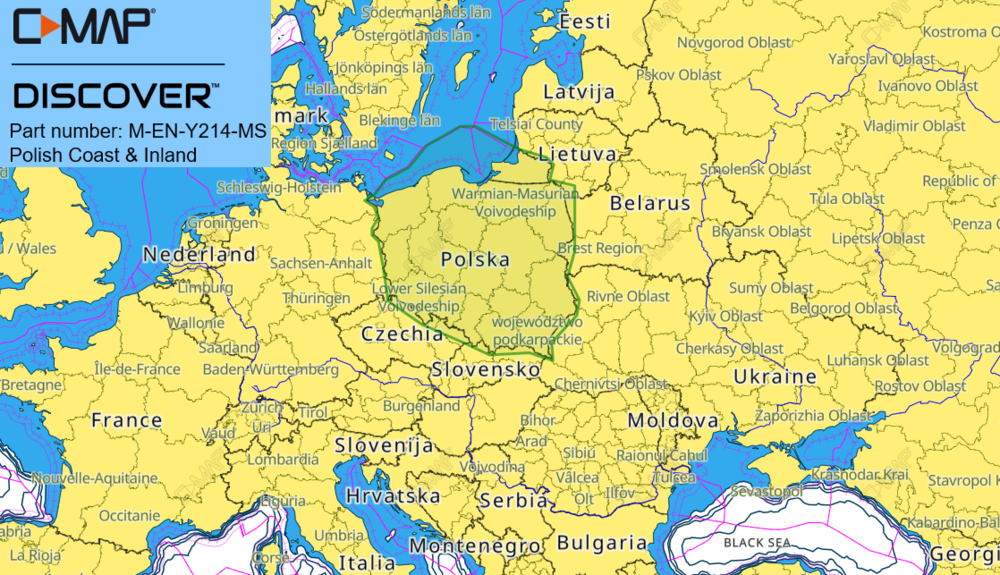C-MAP® DISCOVER™ - Polish Coast & Inland