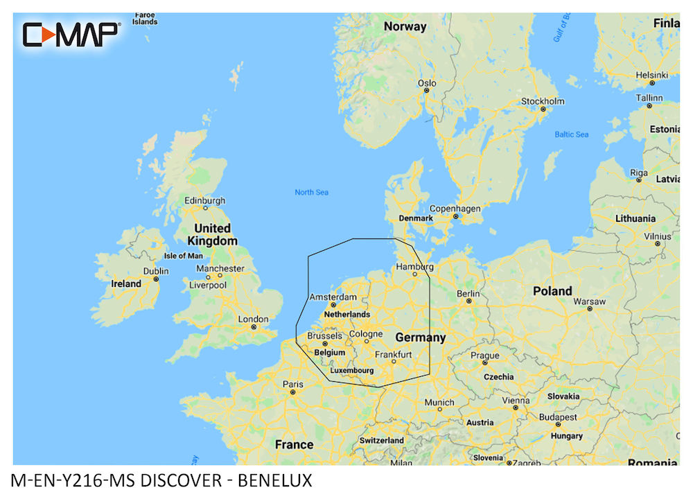C-MAP® DISCOVER™ - BENELUX Inland & Coastal